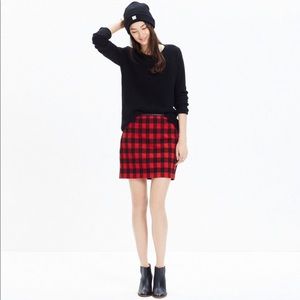 Women’s Madewell Buffalo plaid skirt. BARELY WORN!